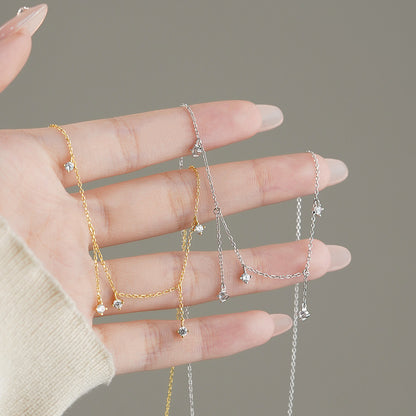 D廠【YC0432N】S925純銀小眾設計流蘇項鍊女簡約冷淡風氣質百搭鎖骨鏈 25.03-3