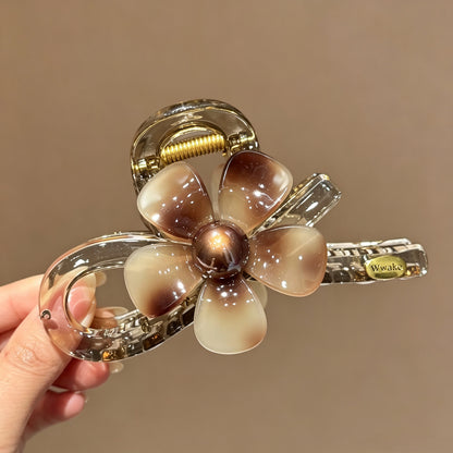 C廠【X560】韓國花朵抓夾女高級感2026新款大號髮夾後腦勺盤髮鯊魚夾髮卡頭飾 26.07-2