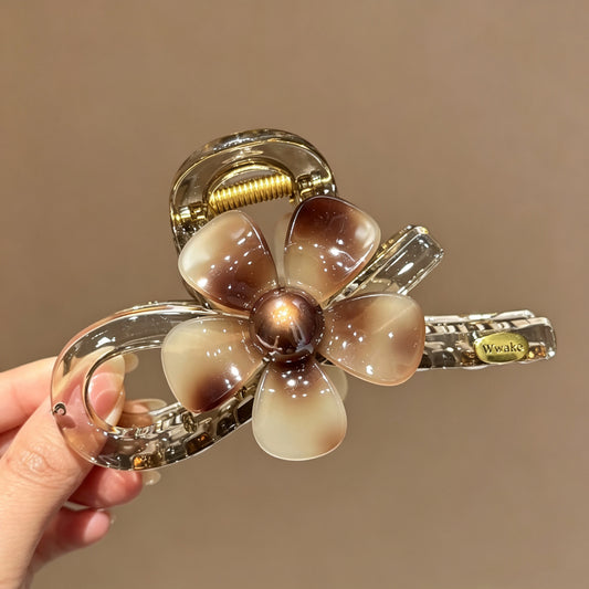 C廠【X560】韓國花朵抓夾女高級感2026新款大號髮夾後腦勺盤髮鯊魚夾髮卡頭飾 26.07-2「C廠-單筆結帳需滿，NT$500出貨(不含運費)」