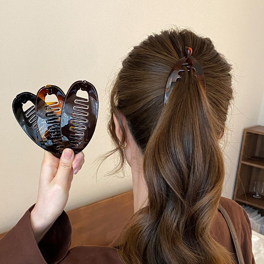 C廠【P108】簡約帶齒髮夾女2026新款香蕉夾高級感馬尾夾抓夾後腦勺豎夾扭扭夾
 26.03-3