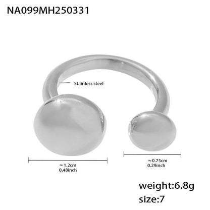 B廠【A099】不鏽鋼材質蘑菇雲朵造型開環雙色設計時尚輕奢氣質手飾 25.04-1