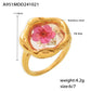 B廠【A951】歐美小眾滴油乾燥花戒指輕奢感冷淡風植物花卉不鏽鋼食指戒女 24.10-4
