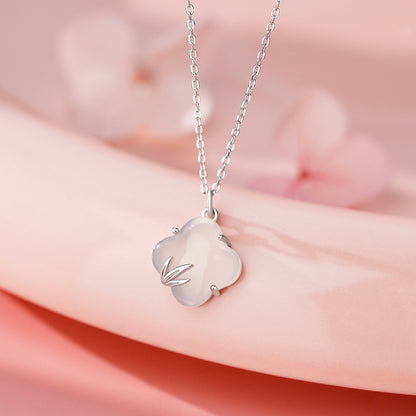 D廠【YC2295N】純銀S925四葉草項鍊清透個性中式國風溫柔精緻小眾鎖骨鏈跨境
 25.11-4