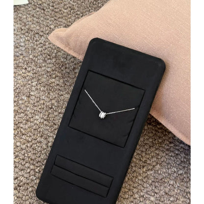 E廠【XDQ0127N】高級感超閃鋯石項鍊女S925純銀小眾時尚百搭輕奢鎖骨鏈配件品
 26.03-3