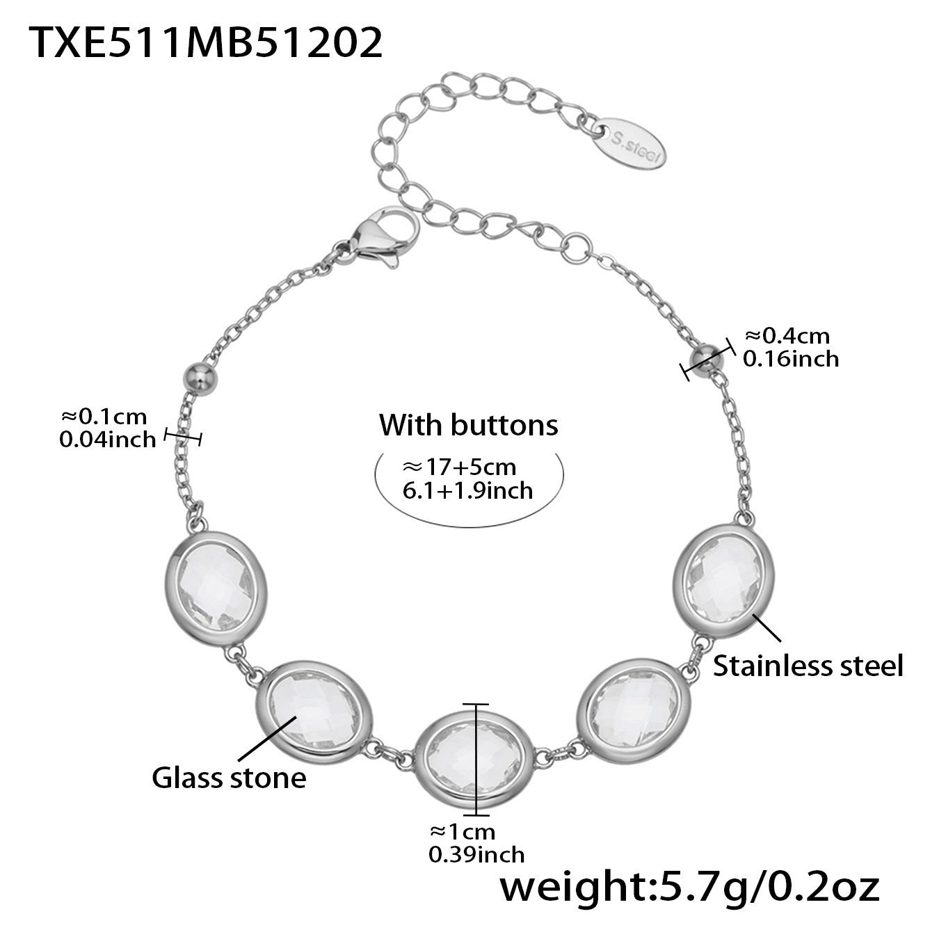 B廠【TXP511】不鏽鋼幾何橢圓切面玻璃石包邊項鍊手鍊耳環組鍍18k金跨國首飾
 25.12-2