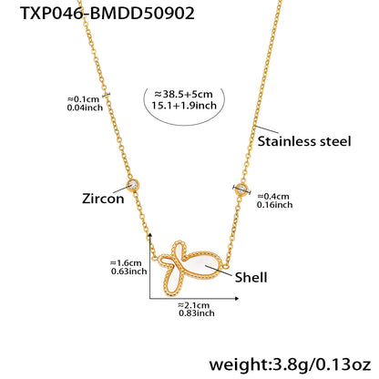 B廠【P1054】歐美飾品不鏽鋼蝴蝶造型項鍊方形光面吊墜18k鍍真金不掉色
 25.09-2