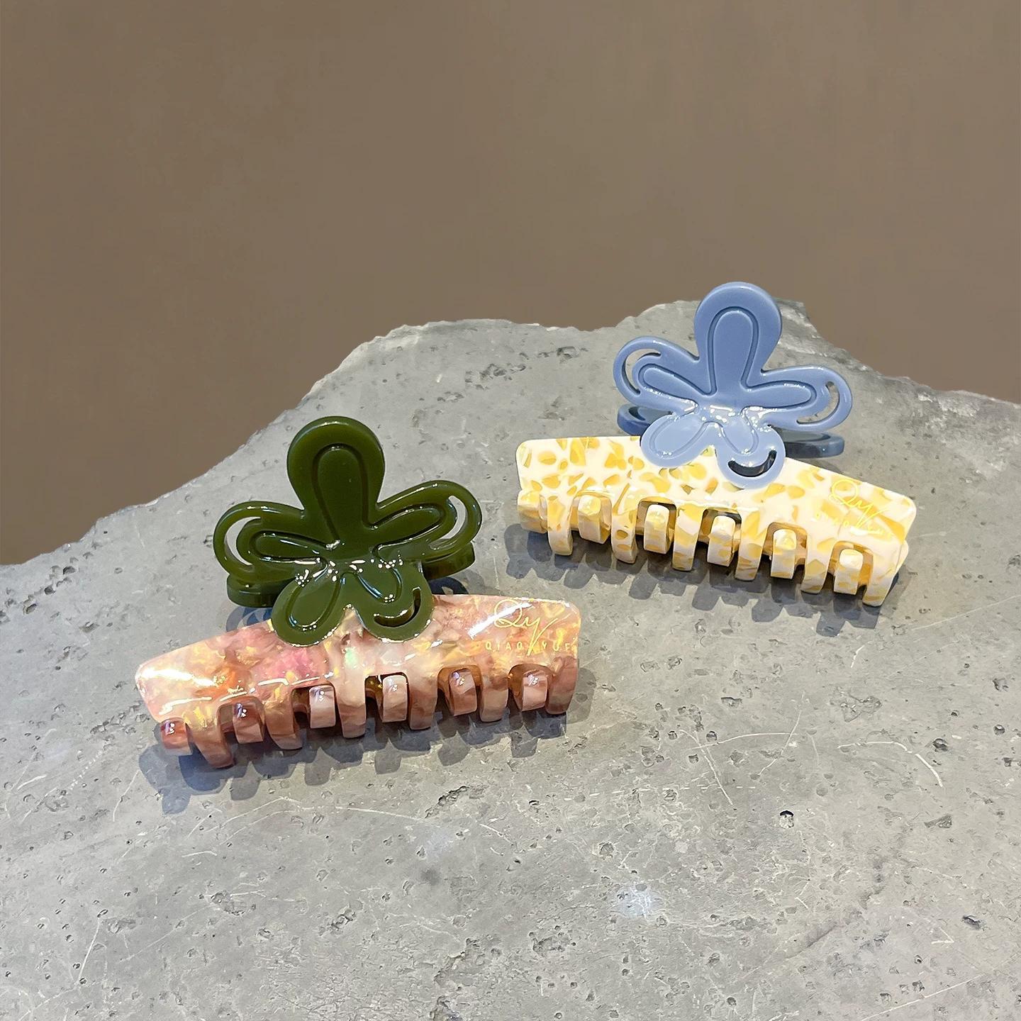 C廠【X127】韓國優雅醋酸抓夾花朵半紮髮夾2026新款品質小號鯊魚夾盤髮夾髮卡
 26.04-3