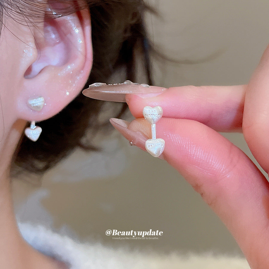 A廠【HE29117】925銀針愛心一款多戴耳環精緻小巧冷淡風耳環個性簡約百搭氣質耳環女
 25.10-5