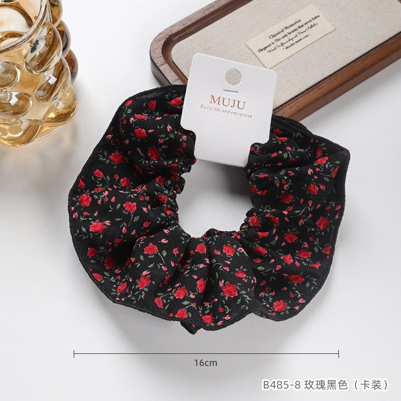 D廠【B485】高級感小蠻腰大腸髮圈卡裝髮飾格子豹紋頭繩法式超大馬尾皮筋髮繩
 25.10-5「D廠-單筆結帳需滿，NT$600出貨(不含運費)」