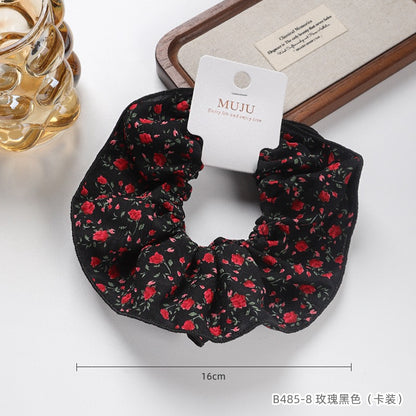 C廠【B485】高級感小蠻腰大腸髮圈卡裝髮飾格子豹紋頭繩法式超大馬尾皮筋髮繩
 25.10-5「C廠-單筆結帳需滿，NT$500出貨(不含運費)」