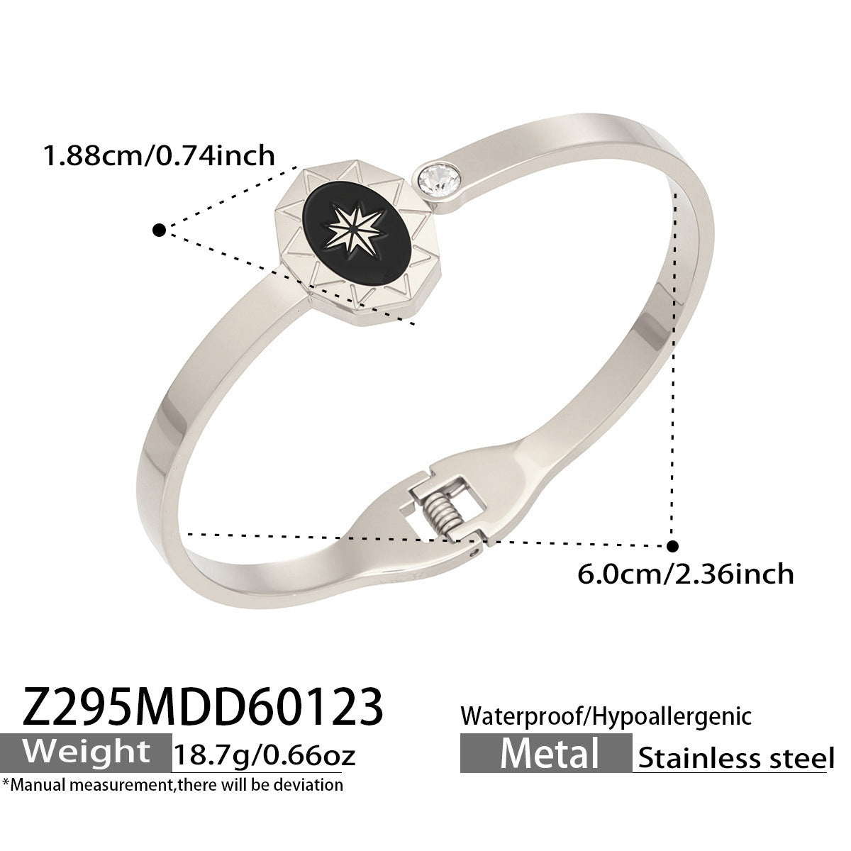 B廠【Z287】歐美時尚綠松石創意藍色眼睛大小圓形開口手鐲組合小眾高級感飾品
 26.01-4
