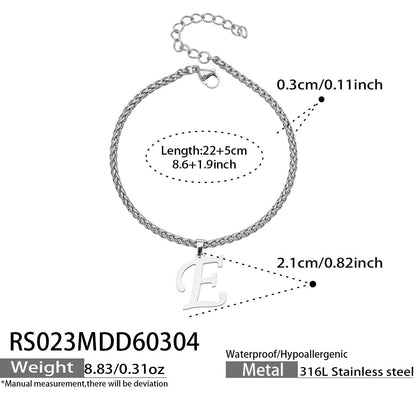 B廠【RS023】ins小眾時尚設計新款26字吊墜腳鍊不銹鋼材質歐美個性簡約腳飾
 26.03-2