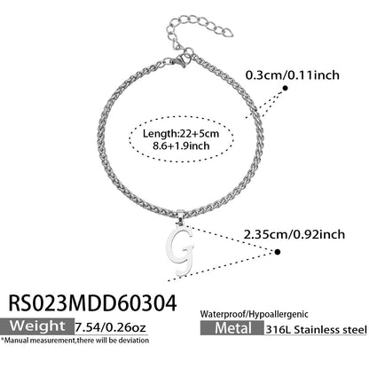 B廠【RS023】ins小眾時尚設計新款26字吊墜腳鍊不銹鋼材質歐美個性簡約腳飾
 26.03-2