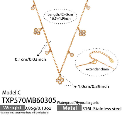 B廠【TXP570】歐美時尚新款小號8字花滿鑽5A鋯石設計DIY多配件項鍊手鍊組合套
 26.03-2