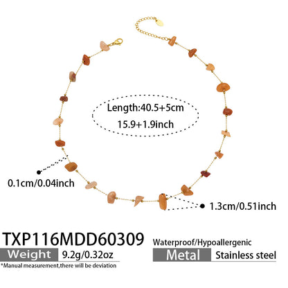 B廠【TXP114】多巴胺彩色小方塊碎石手工製作串珠項鍊手鍊套裝歐美簡約時尚飾品
 26.03-3