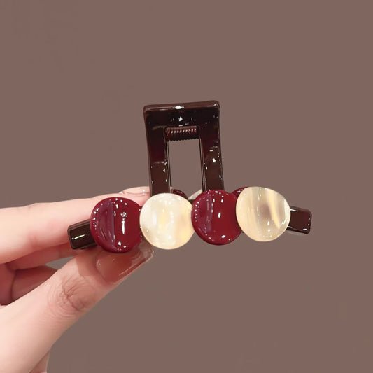 C廠【X14】韓系氣質撞色圓圈抓夾女2026新款高級感後腦勺盤髮鯊魚夾髮卡髮飾
 26.03-3