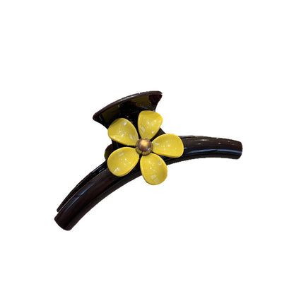 C廠【X130】氣質醋酸花朵抓夾大號女2026年新款高級感後腦勺盤髮鯊魚夾子頭飾
 26.04-3