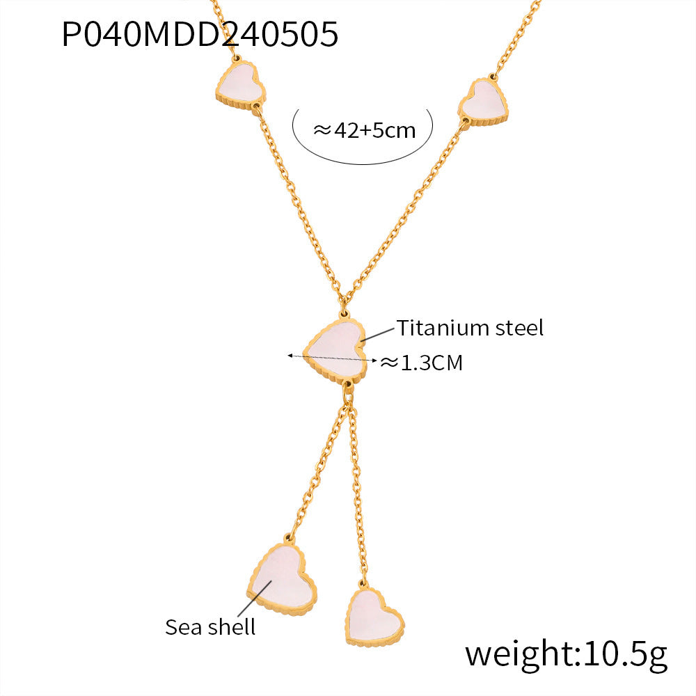 B廠【P040-A040-Z040】歐美INS新款時尚百搭戒指手鐲女鈦鋼鍍18K金鑲鑽幾何項鍊套裝飾品 24.05-2