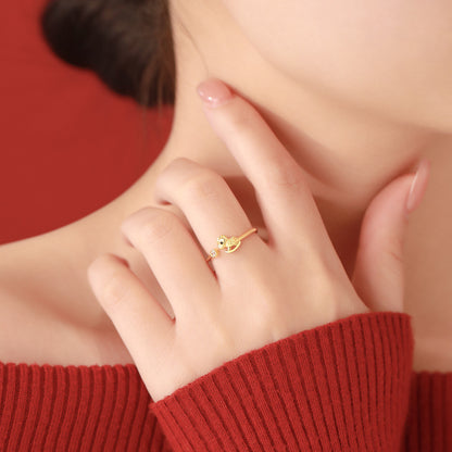 D廠【YC4030N】原創足銀S999銜寶萌駒木馬鋯石項鍊吊墜輕奢耳環本命年手鍊
 26.01-2