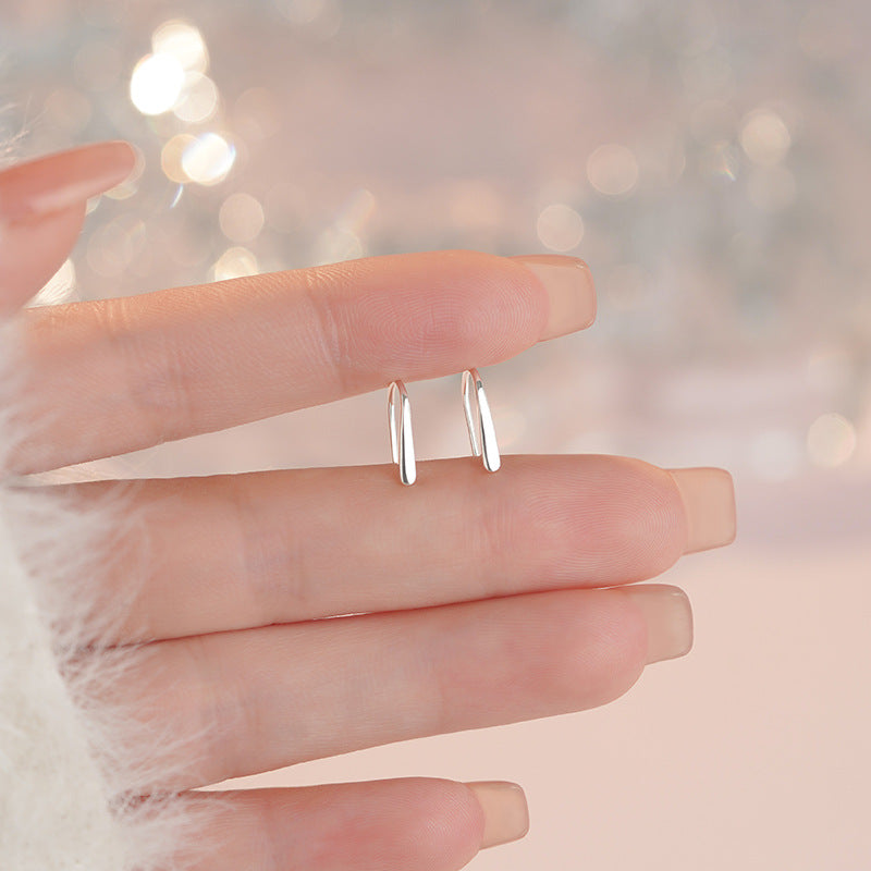 D廠【YC6451E】足銀S999冷淡風水滴耳環女幾何時尚通勤高級感小眾簡約耳環
 26.03-2