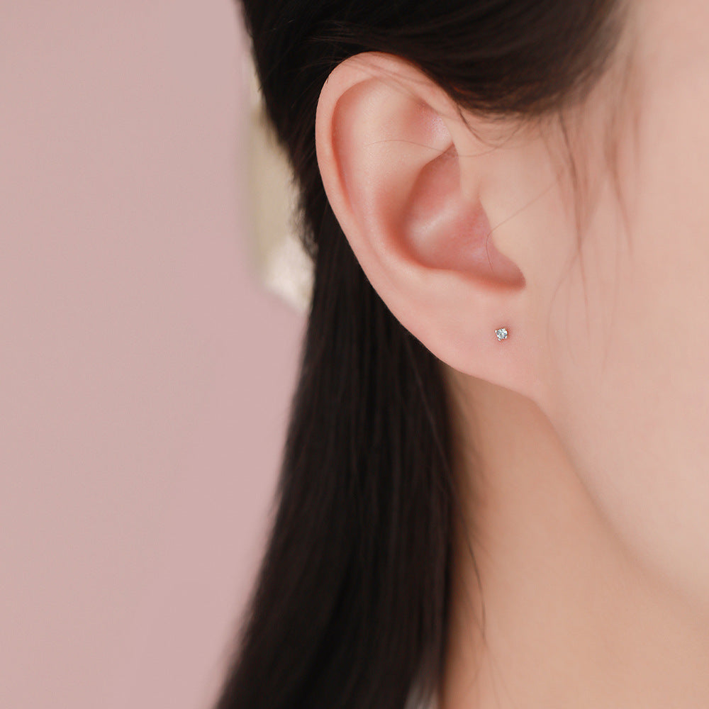 D廠【YC2922E】足銀S999藍鑽螺絲耳環簡約浪漫夢幻甜美精緻輕奢風氣質耳飾
 26.01-1