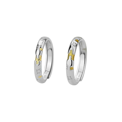 D廠【YC3179R】原創足銀S999拼圖情侶對戒簡約高級設計感文藝溫柔搭配手飾
 26.01-2