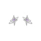 F廠【XDQ11287E】S999純銀小眾精緻四芒星耳環女個性簡約鋯石星芒時尚百搭耳飾
 25.11-2
