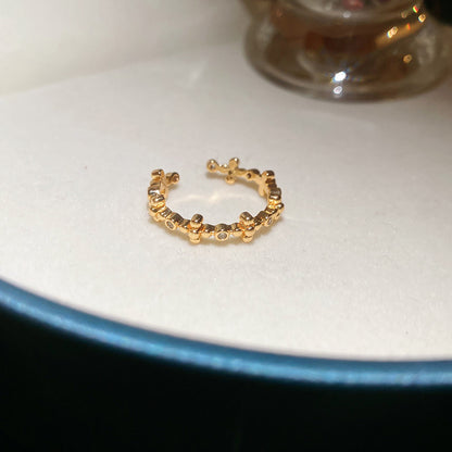 A廠【HR2797】18k真金電鍍鋯石開口戒指小眾高級感氣質食指戒精緻輕奢百搭手飾
 25.11-1