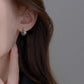 F廠【DQ10409E】S925純銀莫比烏斯環耳環女小眾設計感雙層耳環ins冷淡風耳環 25.04-1