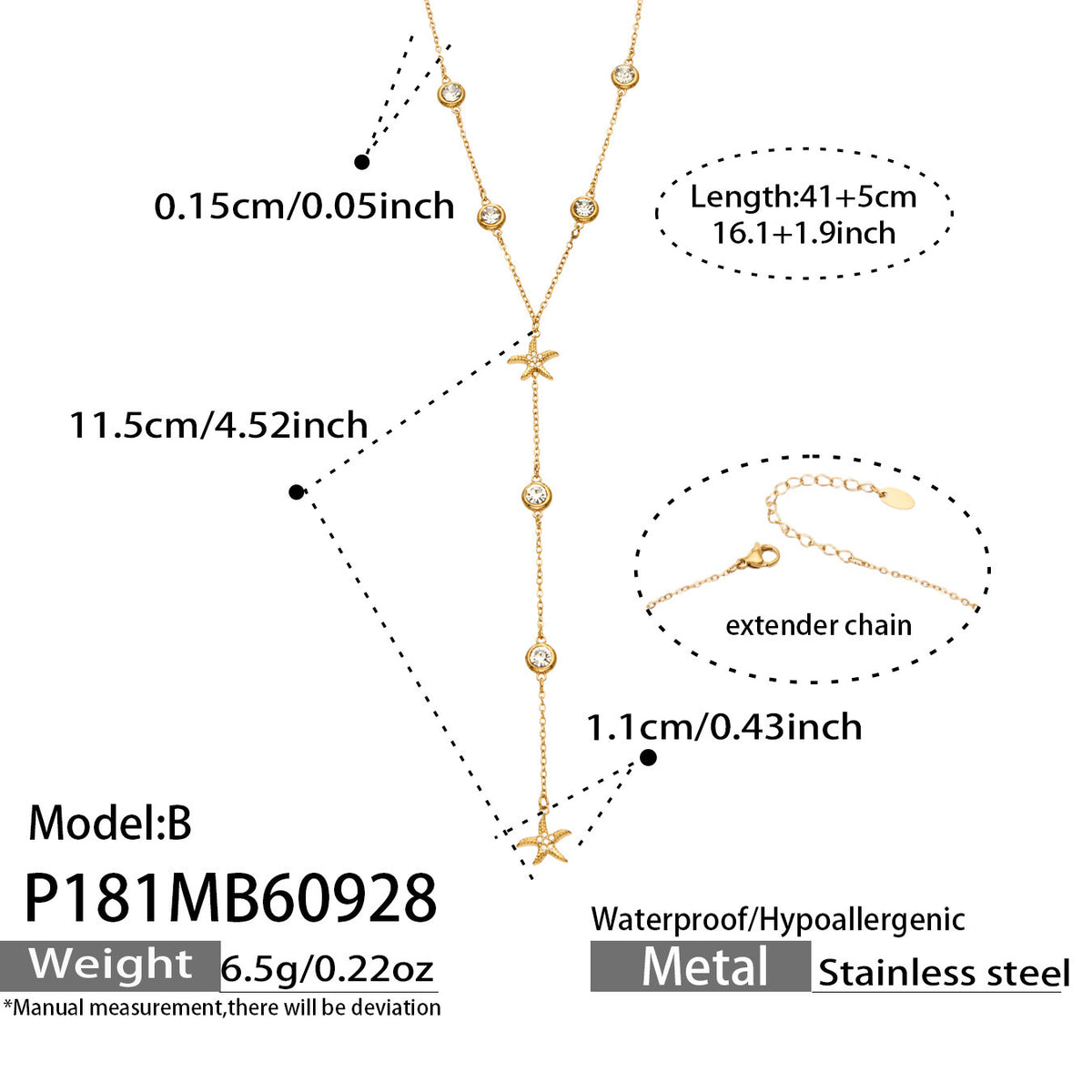 B廠【P181】 不鏽鋼鍍18K金烏龜愛心多吊墜Y字項鍊鎖骨鍊

 26.10-1