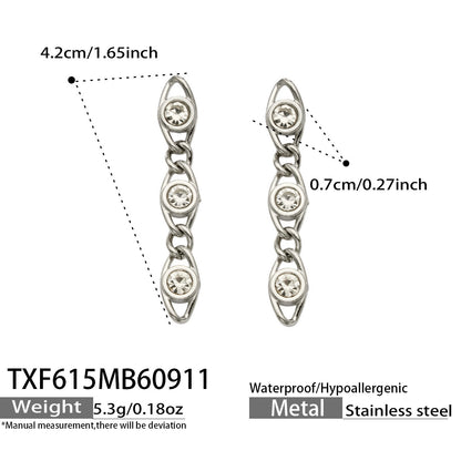 B廠【TXP615】歐美流行多巴胺高級感彩色鋯石不銹鋼手鍊項鍊不掉色時尚女鎖骨鏈
 26.09-3