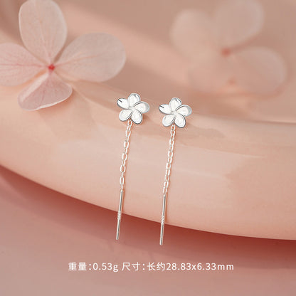 D廠【YC2484E】純銀S925花朵耳環耳線田園風甜美新款簡約日常精美養耳洞耳飾
 26.05-3