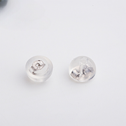 【YC1093S】純銀925矽膠耳堵白金黃金玫瑰金DIY18k包金耳堵配件
 26.06-1