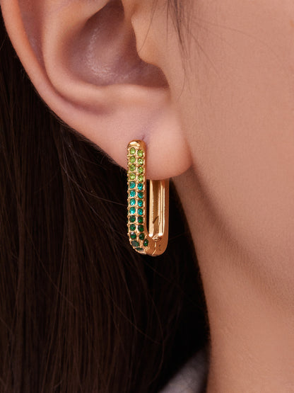 B廠【F836】跨國新款彩色5A鋯石長款U型耳扣耳圈不鏽鋼鍍18k真金不掉色
 25.11-2