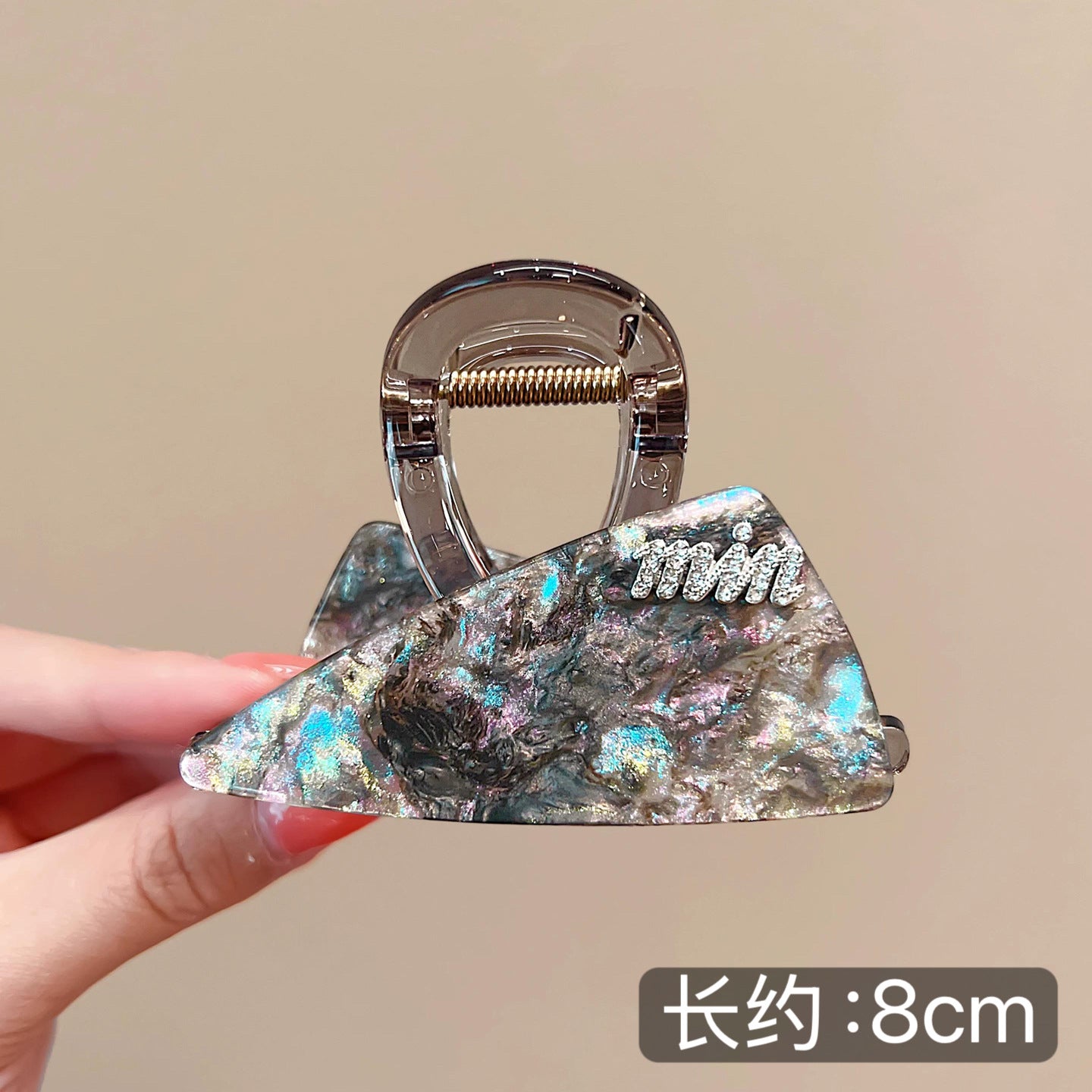 C廠【X388】醋酸三角抓夾女輕奢閃鑽半紮髮鯊魚夾高級感頭髮髮夾2026新款髮飾
 26.06-1「C廠-單筆結帳需滿，NT$500出貨(不含運費)」