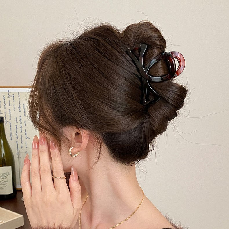 C廠【X6】百搭鏤空抓夾女2026新款高級感中鯊夾後腦勺半紮髮夾氣質頭飾
 26.03-2