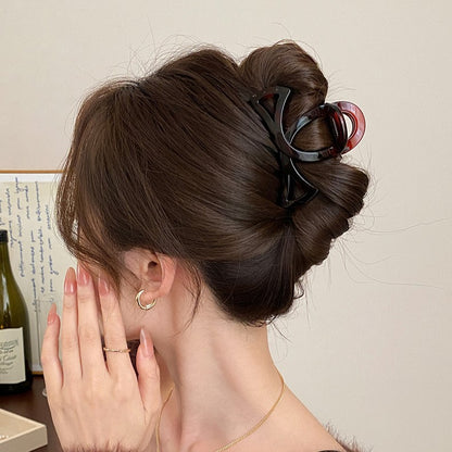 C廠【X6】百搭鏤空抓夾女2026新款高級感中鯊夾後腦勺半紮髮夾氣質頭飾
 26.03-2