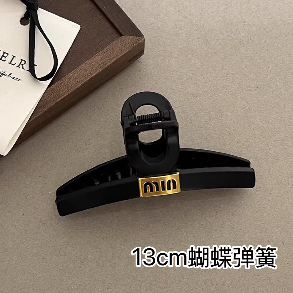 C廠【Y1014】磨砂質感後腦勺盤髮抓夾女大號髮量多高級感鯊魚夾氣質髮夾子頭飾
 26.01-1