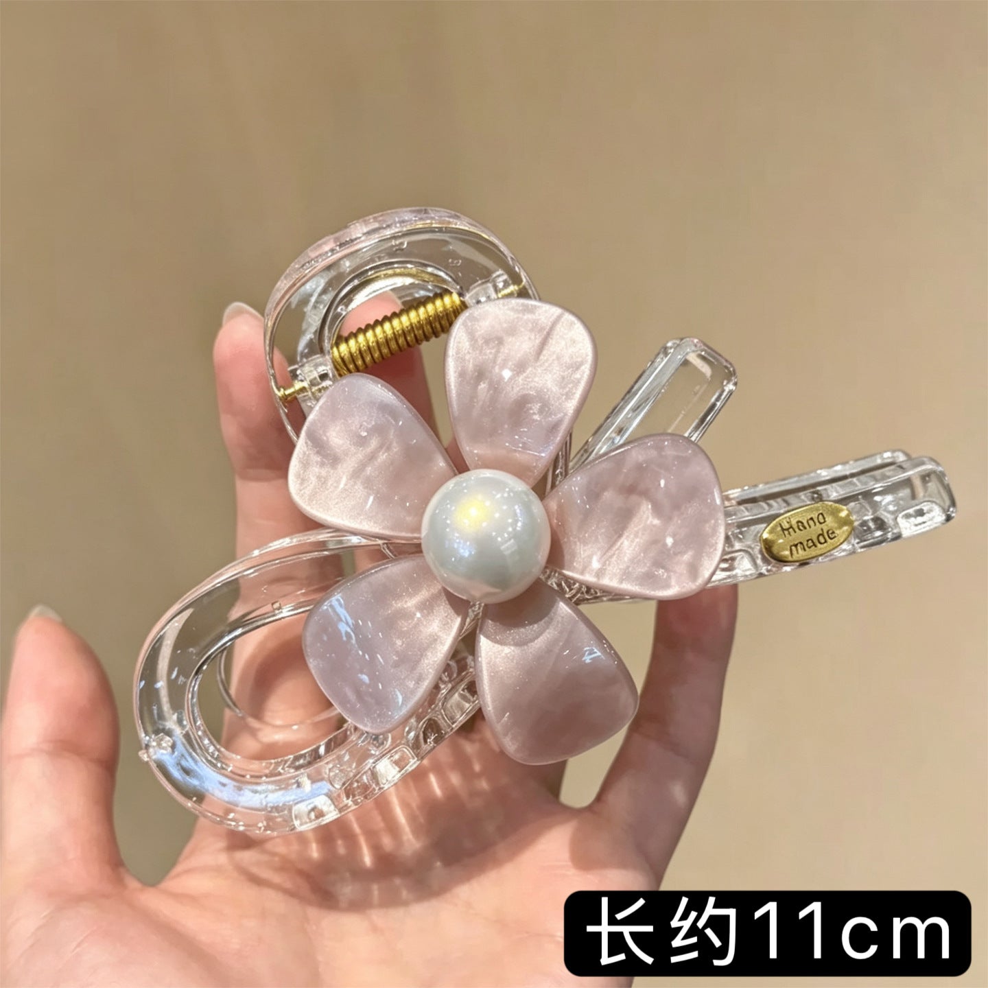 C廠【X235】韓國氣質花朵髮夾女後腦勺氣質百搭中型抓夾頭飾2026新款鯊魚夾子
 26.05-1「C廠-單筆結帳需滿，NT$500出貨(不含運費)」
