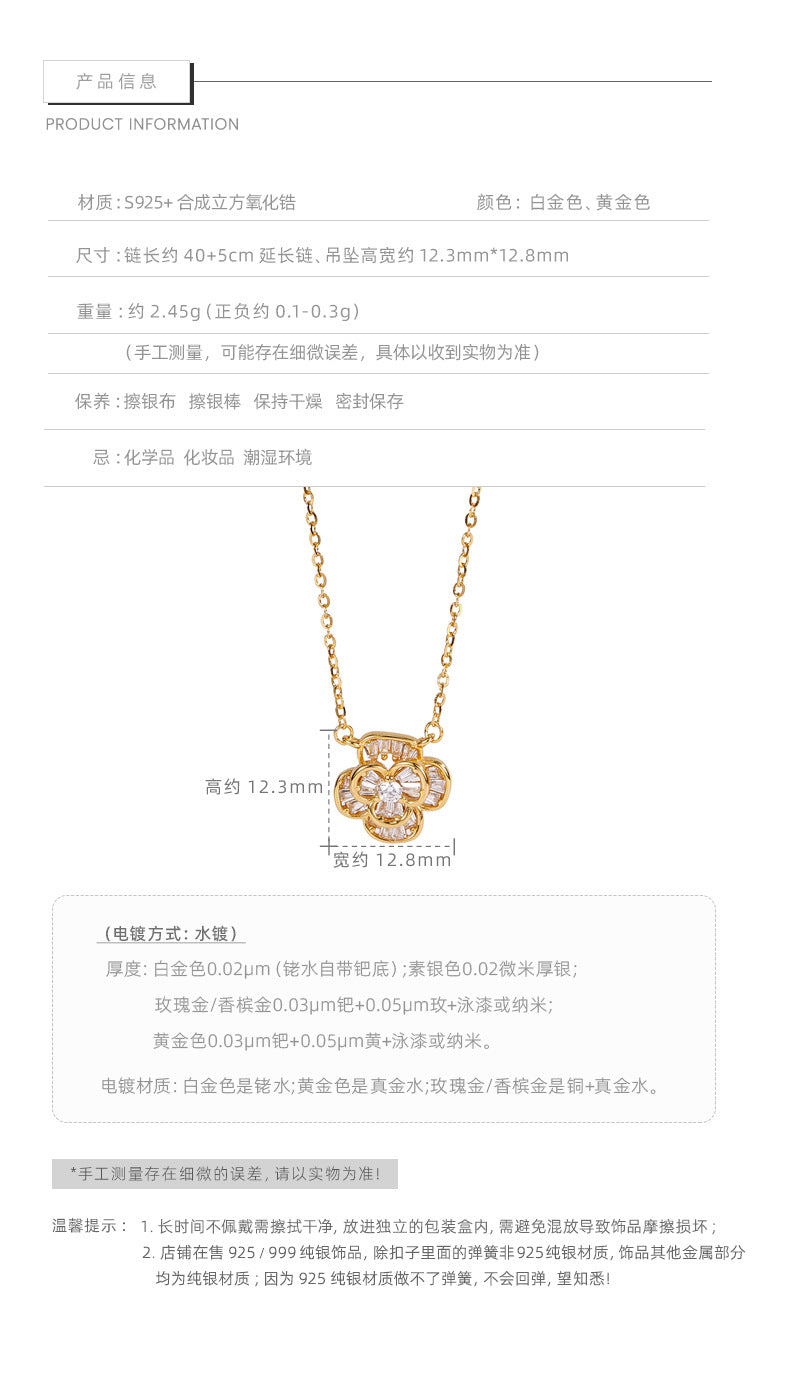F廠【DQ0768N】S925純銀小眾四葉草項鍊女輕奢高級感四瓣花百搭鎖骨鏈潮 25.07-2