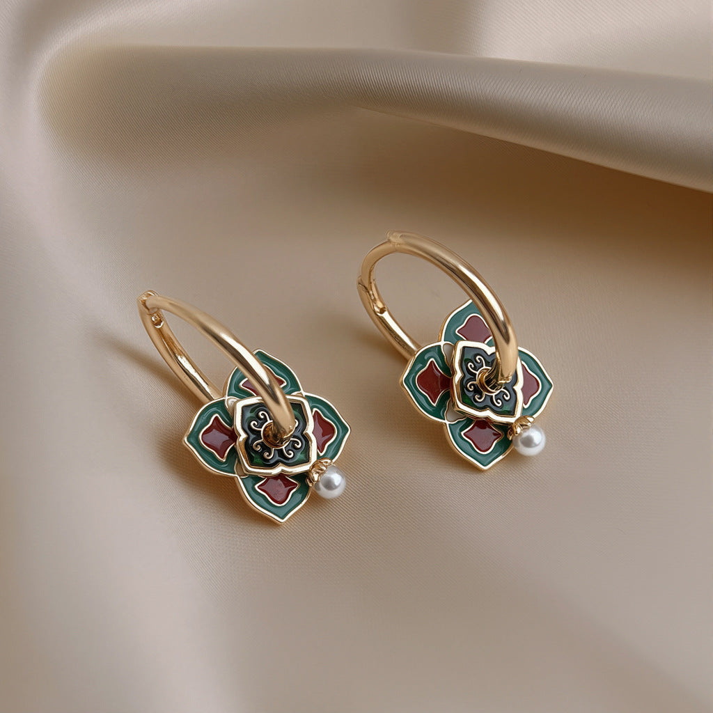 C廠【6470】原創國潮紋樣氣質民族風景區飾品保色電鍍新款新中式耳環耳環
 25.10-5