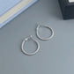 A廠【7165】時尚個性冷淡風大耳圈圓圈銀針高級感通勤百搭耳環
 25.11-4