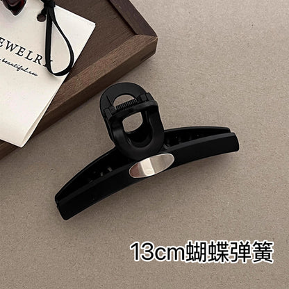 C廠【Y1014】磨砂質感後腦勺盤髮抓夾女大號髮量多高級感鯊魚夾氣質髮夾子頭飾
 26.01-1