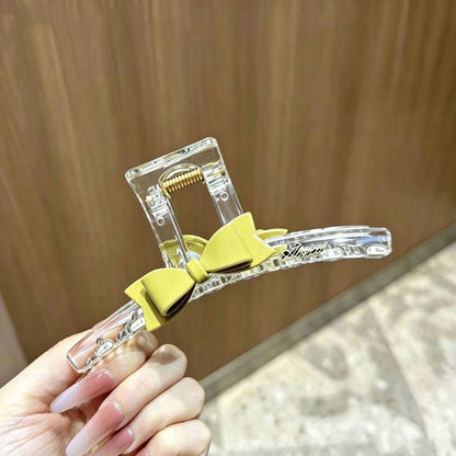 C廠【X458】甜美氣質粉紅蝴蝶結髮夾女2026新款後腦勺頭髮抓夾精緻漂亮鯊魚夾
 26.06-2