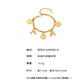 B廠【RE002】歐美飾品不鏽鋼26個字母伊莉莎白女王圖像手鍊鍍18k金色保色 25.07-3