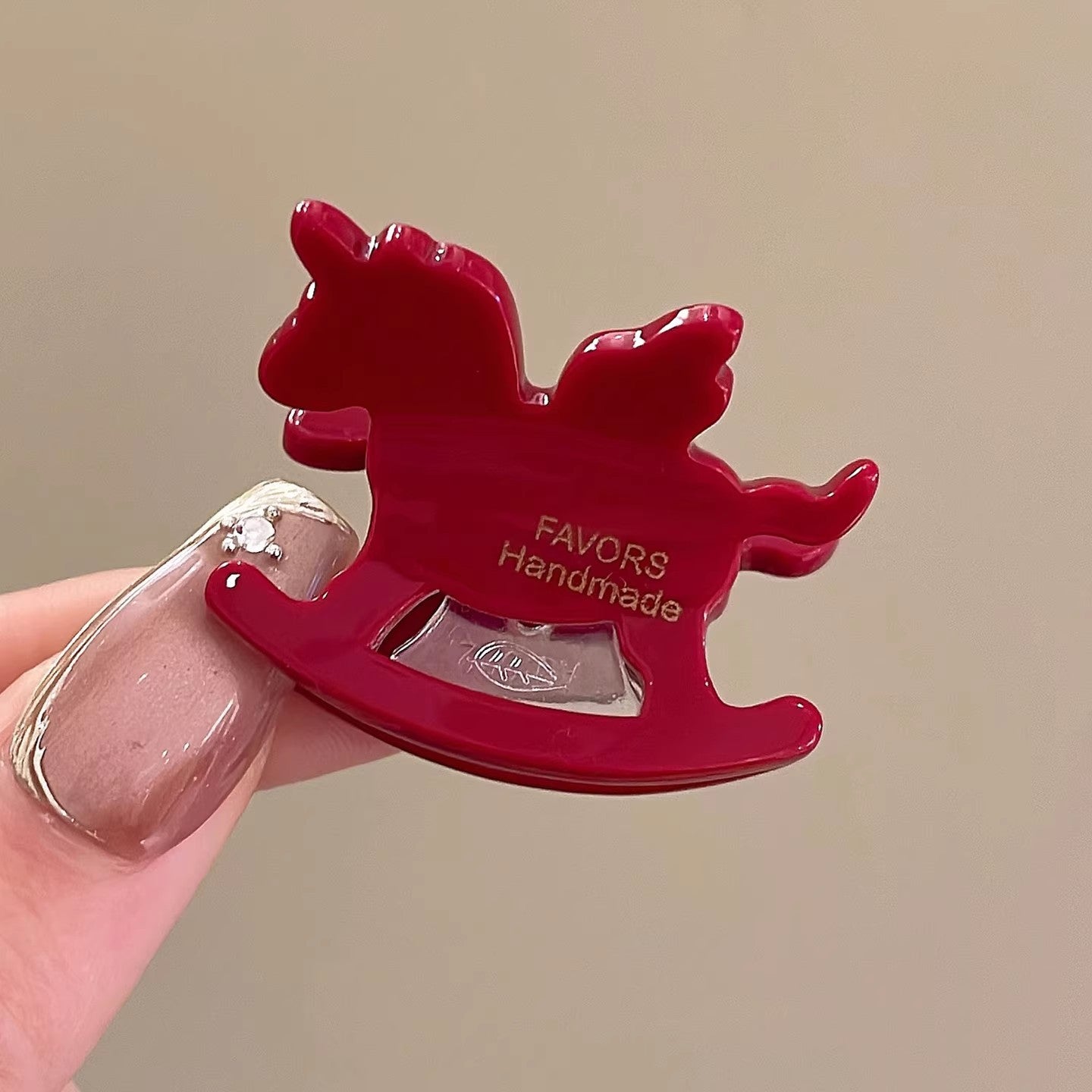 C廠【X8】韓國醋酸小馬抓夾小號女後腦勺半紮髮夾頭飾高級感氣質側邊瀏海夾
 26.03-2