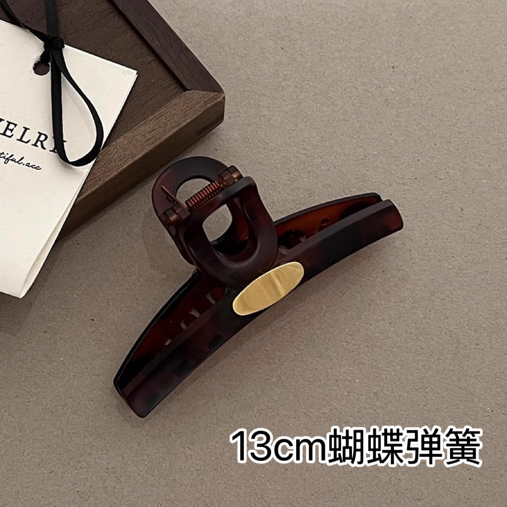 C廠【Y1014】磨砂質感後腦勺盤髮抓夾女大號髮量多高級感鯊魚夾氣質髮夾子頭飾
 26.01-1