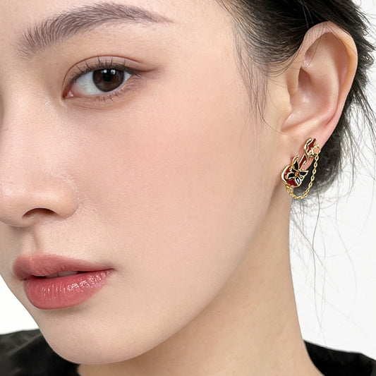 A廠【7452】原創歐美個性小眾設計師款吉他耳飾創意新款義烏飾品耳環
 26.04-1