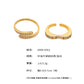 B廠【A560】超閃滿鋯不鏽鋼開口戒指組合鍍18k真金時尚輕奢尾戒不掉色
 25.10-1