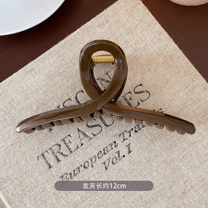 C廠【Y1089】簡約氣質壓克力大抓夾女高級感鯊魚夾髮量多盤髮夾後腦勺夾子
 26.01-4「C廠-單筆結帳需滿，NT$500出貨(不含運費)」